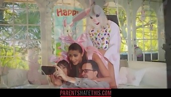 Young Woman Engages In Roleplay With Her Uncle Dressed As A Bunny