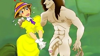 A Hardcore Group Sex With Tarzan And A Teenage Jane In A Cartoon