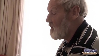 Mature Man With Large Penis Pleasured By Young European Teen Through Oral Sex And Ejaculation