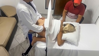 Perverted Doctor Seduces And Fucks A Beautiful Wife In Medical Consultation With Her Dumb Husband
