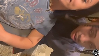 Stepmother’s Big Breast And Hot Latina Look Seduces Her Stepson While His Father Is Not At Home. Part 2.