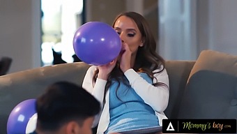 Milf With Perfect Curves And Her Stepson And His Friend Engage In Rough Threesome With Deepthroat And Intense Penetration