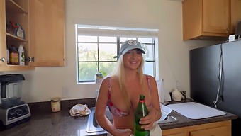 Exclusive Video Of Blonde Beauty Having Hot Sex With Neighbor While Her Wife Is Away.