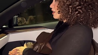 Young Wife Gets Satisfied By A Stranger While Her Husband Watches In The Car